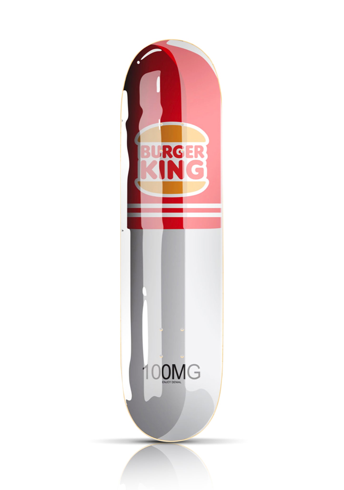 DENIAL x 1xRUN 'Burger King Pill' (2019) Skateboard Deck (AP)