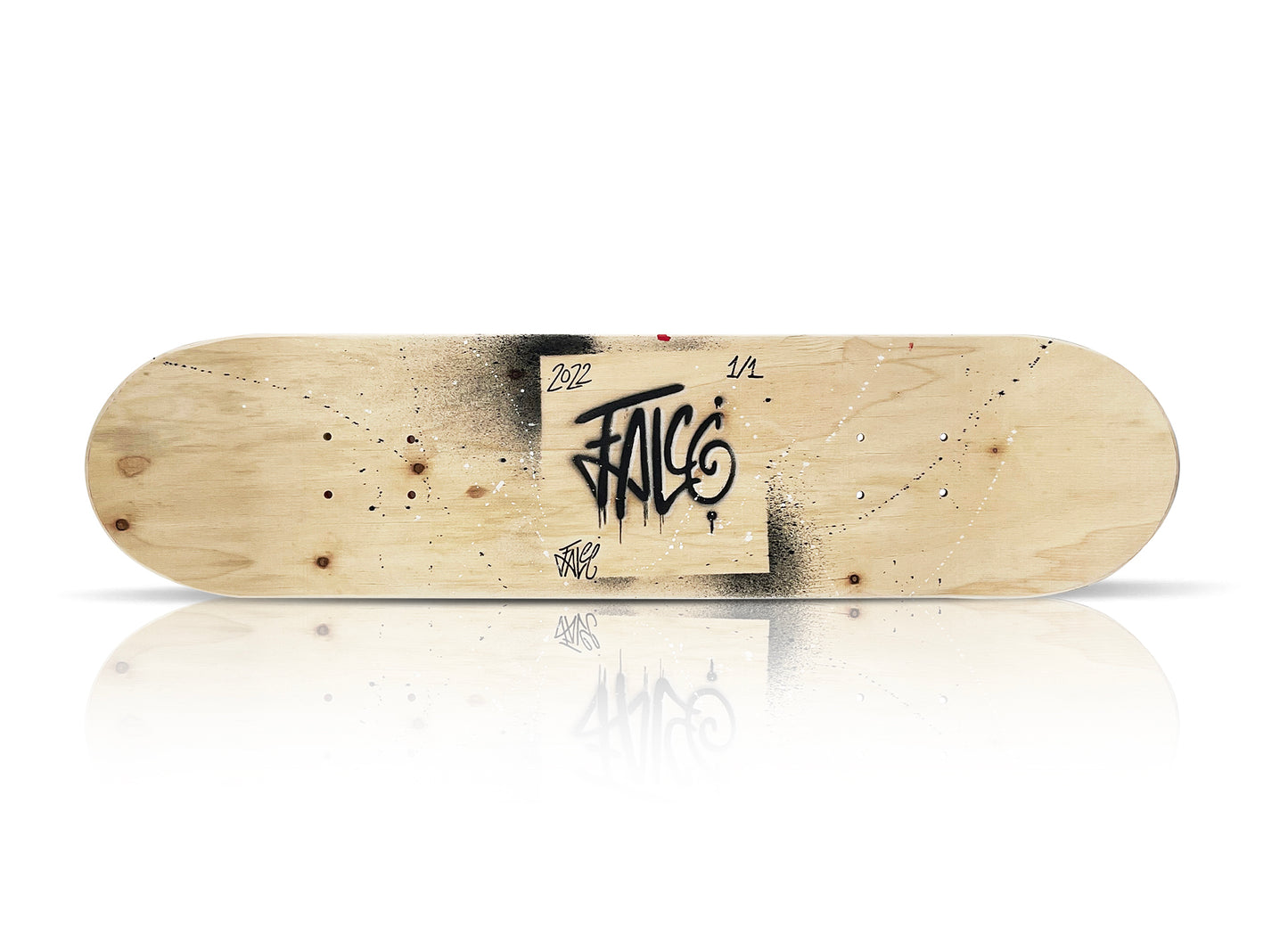 FALCO 'Hellven' (2022) Original Spray/Stencil Skateboard Deck (red)