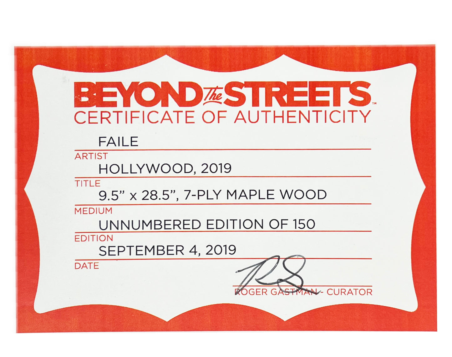 FAILE x Beyond the Streets 'Hollywood' (2019) Skateboard Deck