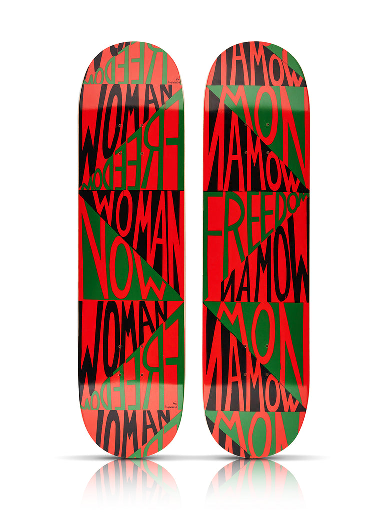 FAITH RINGGOLD 'Woman Freedom Now' (2020) Diptych Skateboard Deck Set