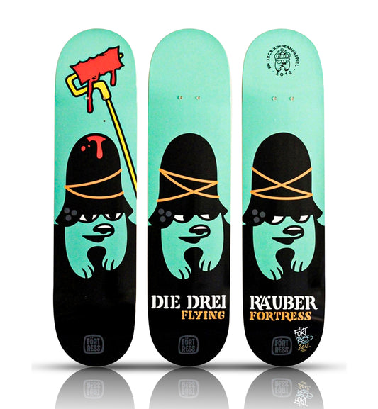FLYING FORTRESS 'Die Drei Räuber' (2012) Skateboard Deck Triptych Set