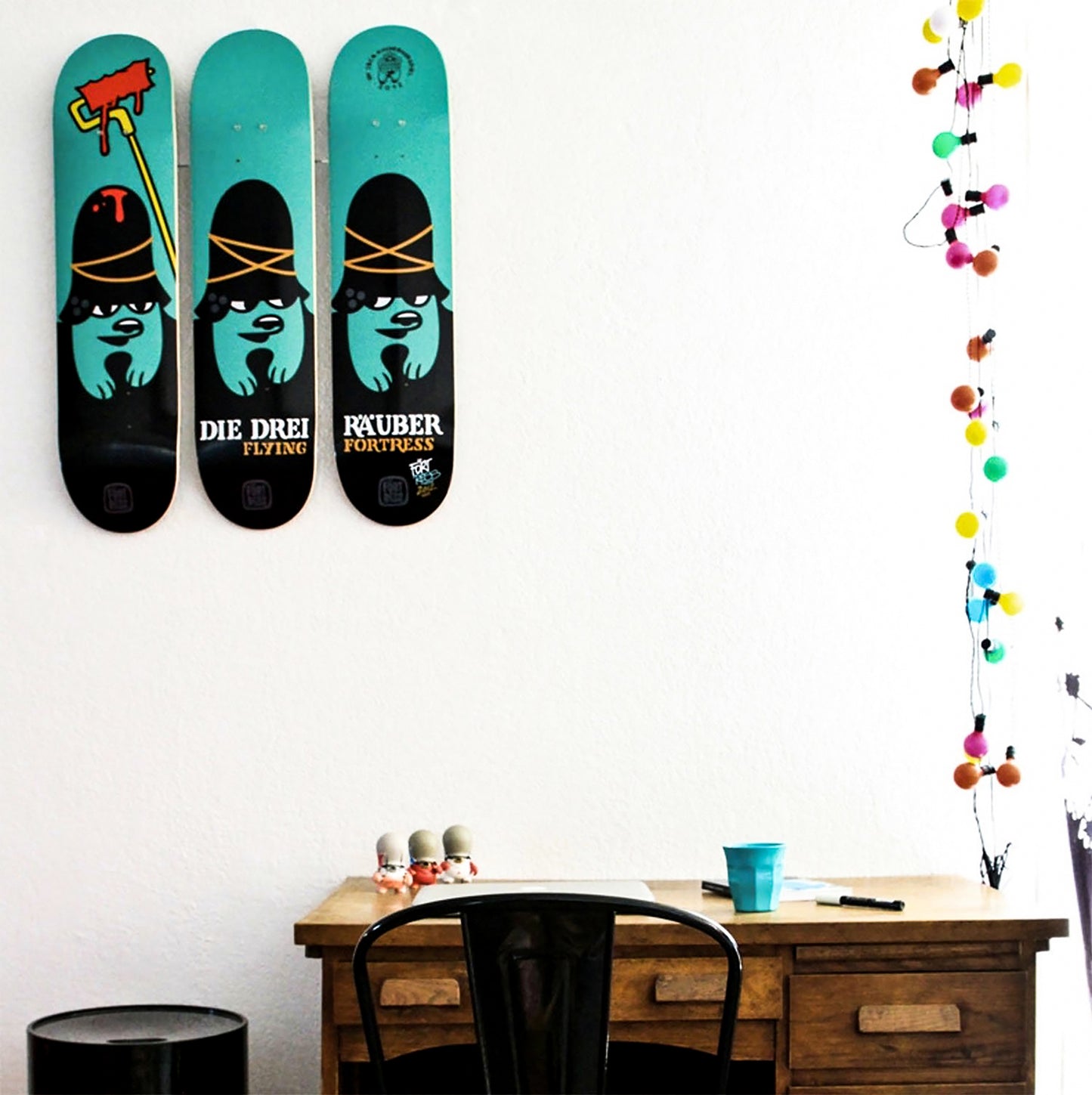 FLYING FORTRESS 'Die Drei Räuber' (2012) Skateboard Deck Triptych Set