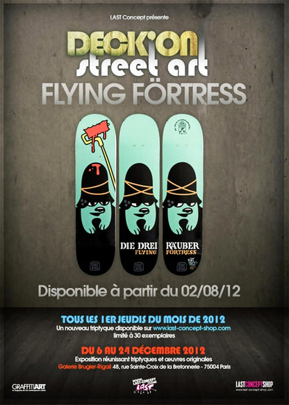 FLYING FORTRESS 'Die Drei Räuber' (2012) Skateboard Deck Triptych Set