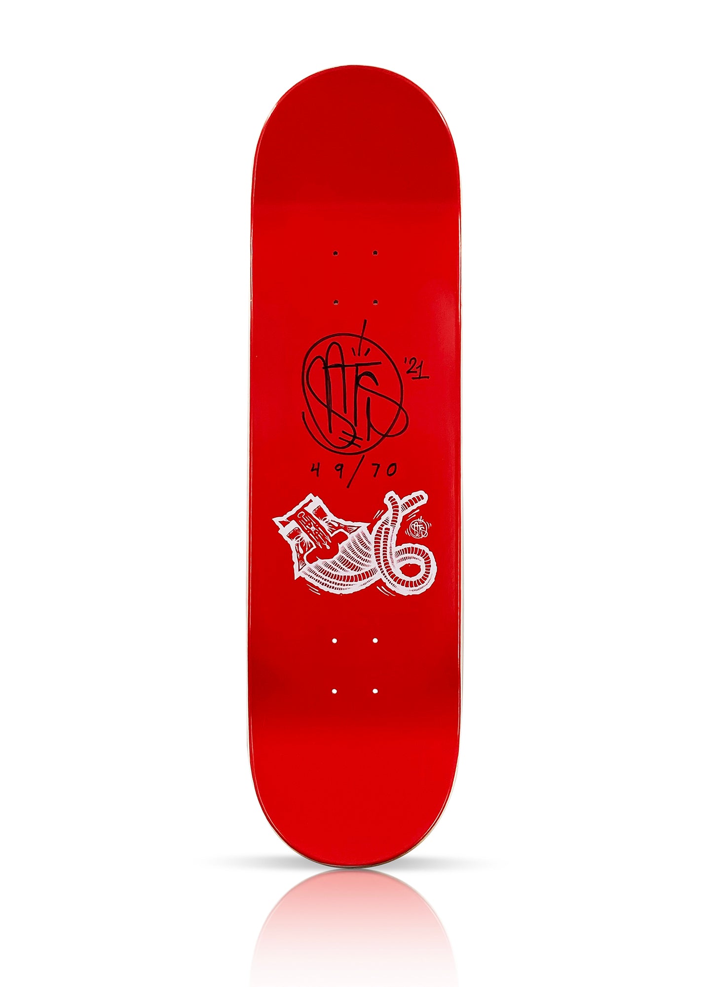 GATS 'Movement' (2021) Hand-Signed Skateboard Deck (red)