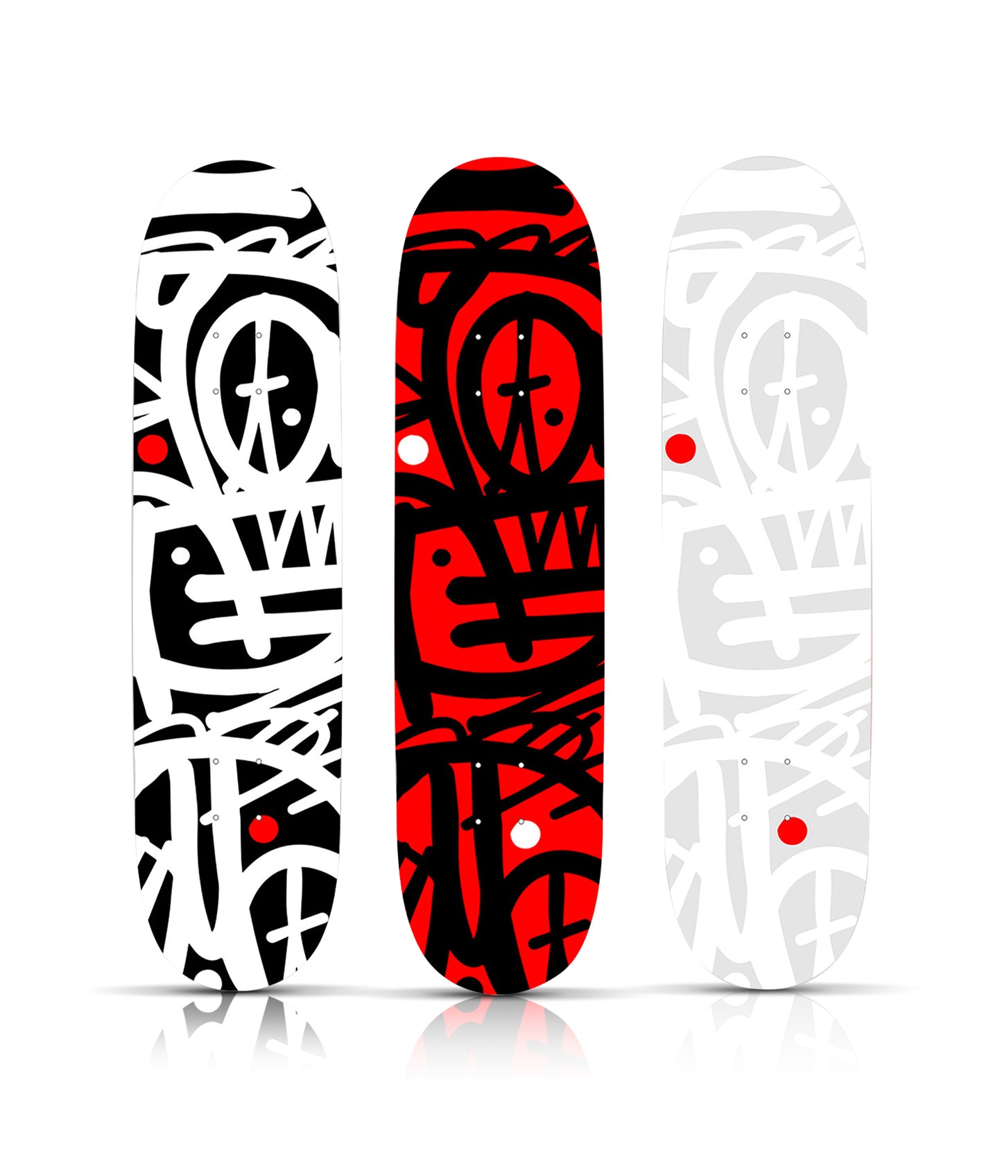 JM RIZZI x 1xRUN 'Toltec Rhythms' (2022) Triptych Skateboard Deck Set