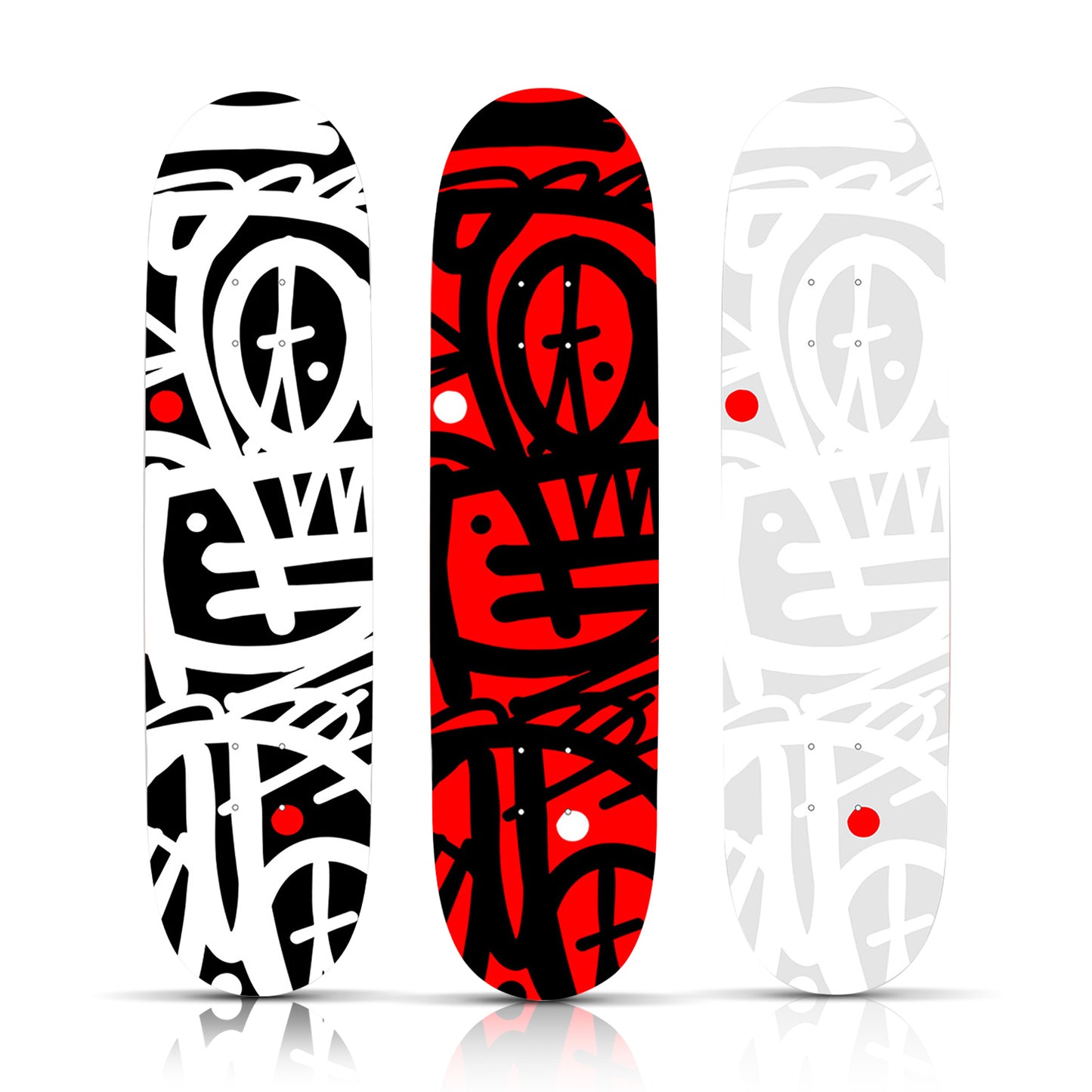 JM RIZZI x 1xRUN 'Toltec Rhythms' (2022) Triptych Skateboard Deck Set