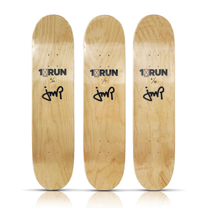 JM RIZZI x 1xRUN 'Toltec Rhythms' (2022) Triptych Skateboard Deck Set