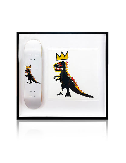 JEAN-MICHEL BASQUIAT 'Pez Dispenser' Framed Skateboard Deck + Print