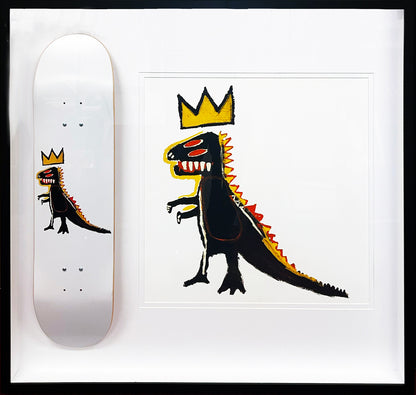 JEAN-MICHEL BASQUIAT 'Pez Dispenser' Framed Skateboard Deck + Print