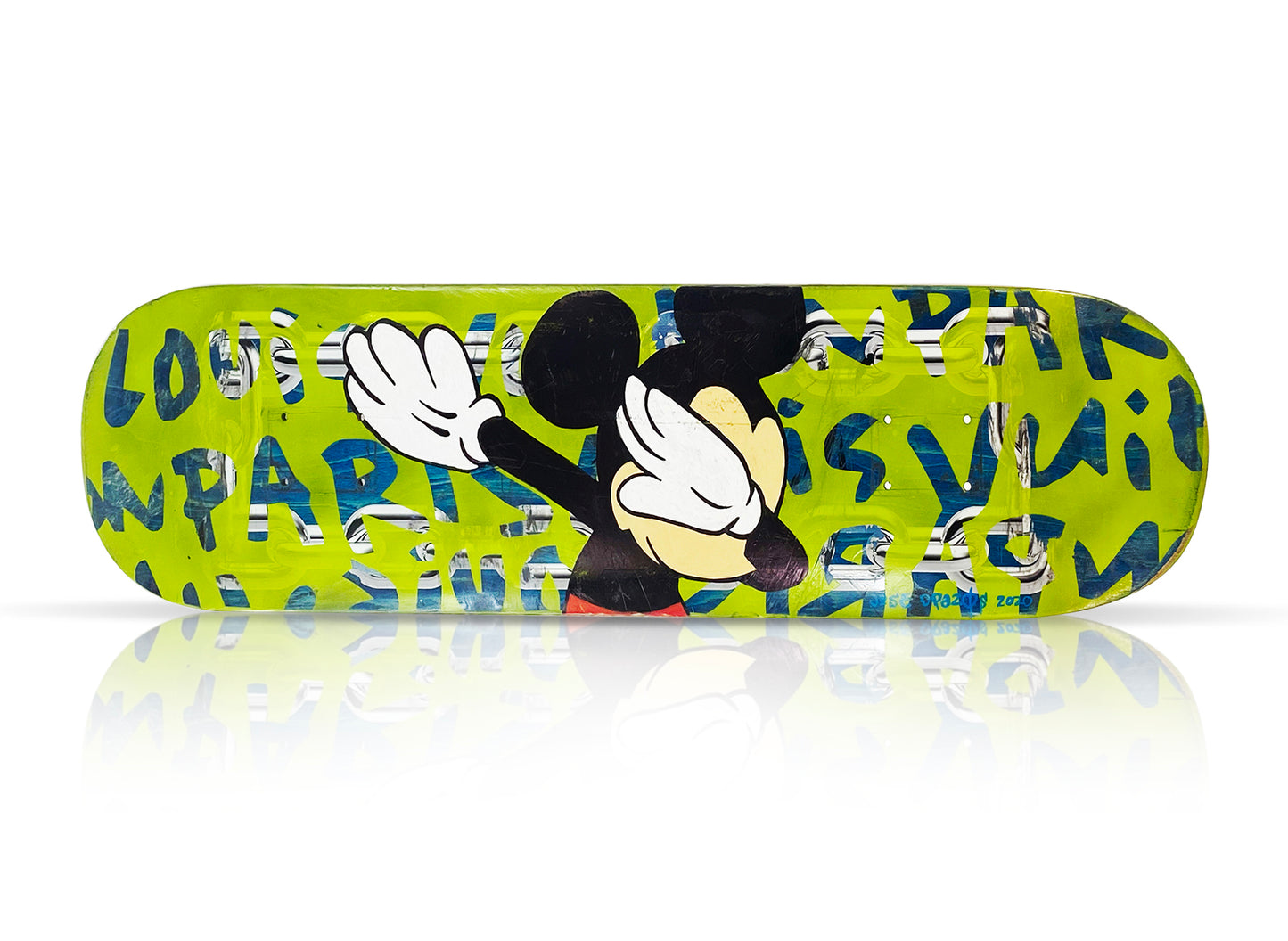 JOSE De PAZOS 'Skate Mickey Vuitton' (2020) Original on Skateboard Deck