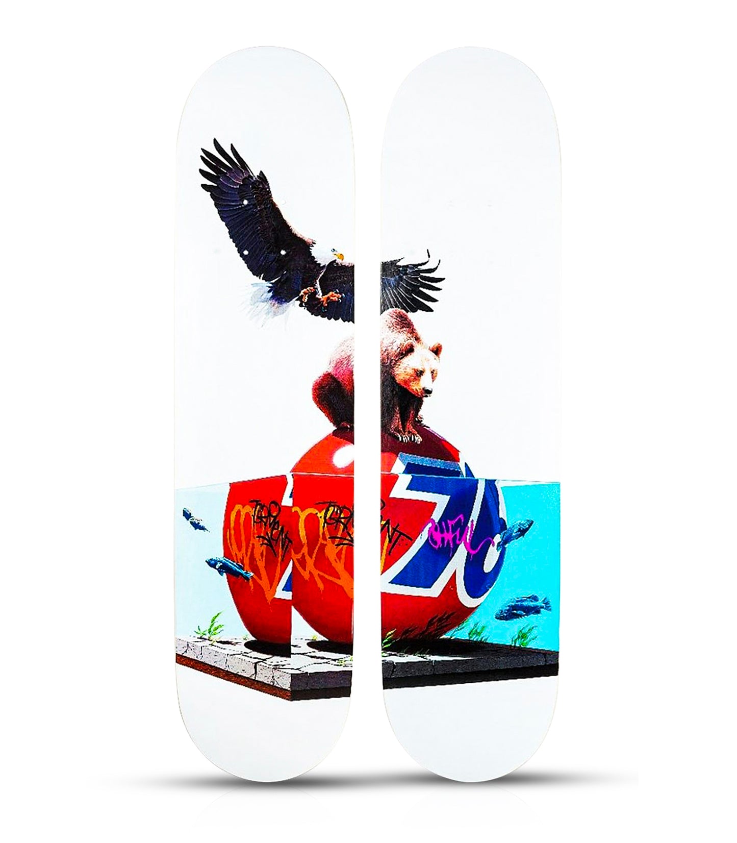 JOSH KEYES x Skateptych 'Lifted' (2017) Diptych Skateboard Deck Set