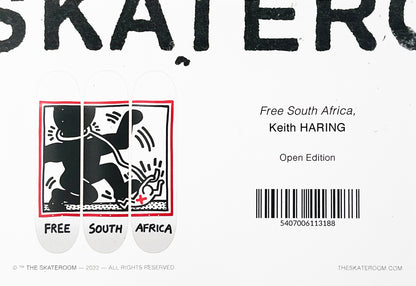 KEITH HARING 'Free South Africa' (2022) Triptych Skateboard Deck Set