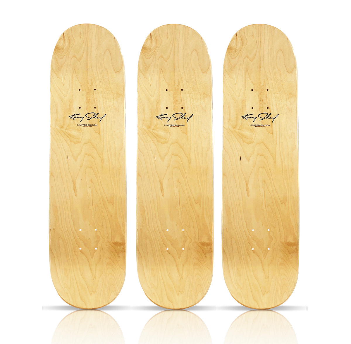 KENNY SCHARF 'Blablobs' (2021) Triptych Skateboard Deck Set