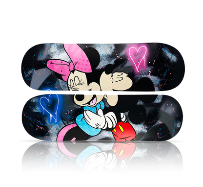 LE FRENCH 'Just Love' (2020) Original Diptych Skateboard Deck Set