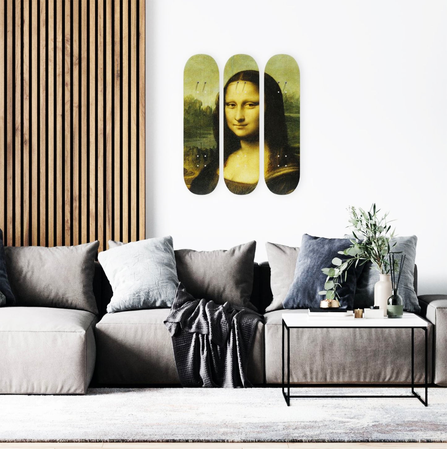 LEONARDO da VINCI (after) 'Mona Lisa' (2020) Triptych Skateboard Deck Set