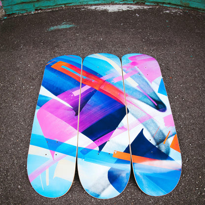 MADC x 1xRUN 'Bluebird' (2019) Triptych Skateboard Deck Set