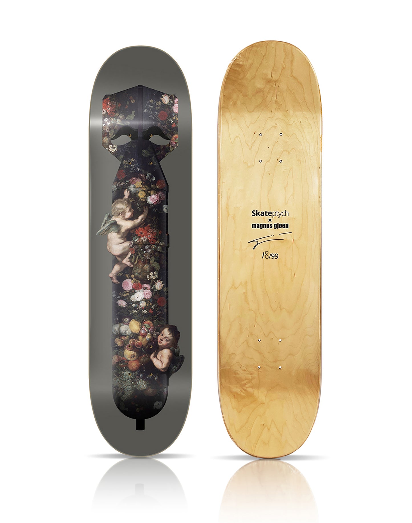 MAGNUS GJOEN 'Flower Bomb II' (2018) Skateboard Deck (#58)