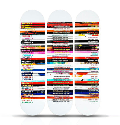 MARK VESSEY 'Playboy' (2018) Skateboard Deck Triptych Set