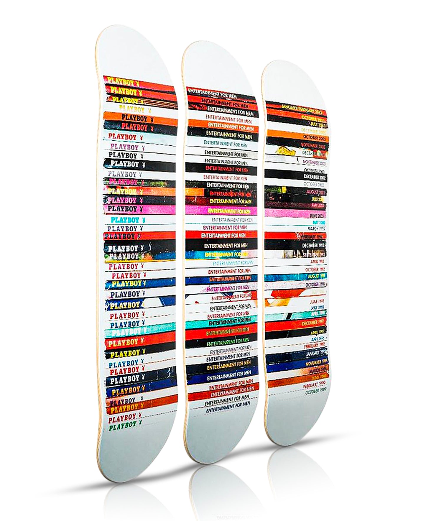 MARK VESSEY 'Playboy' (2018) Skateboard Deck Triptych Set