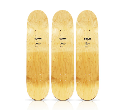 MASER x 1xRUN 'Sprout A + B + C'  (2021) Triptych Skateboard Deck Set