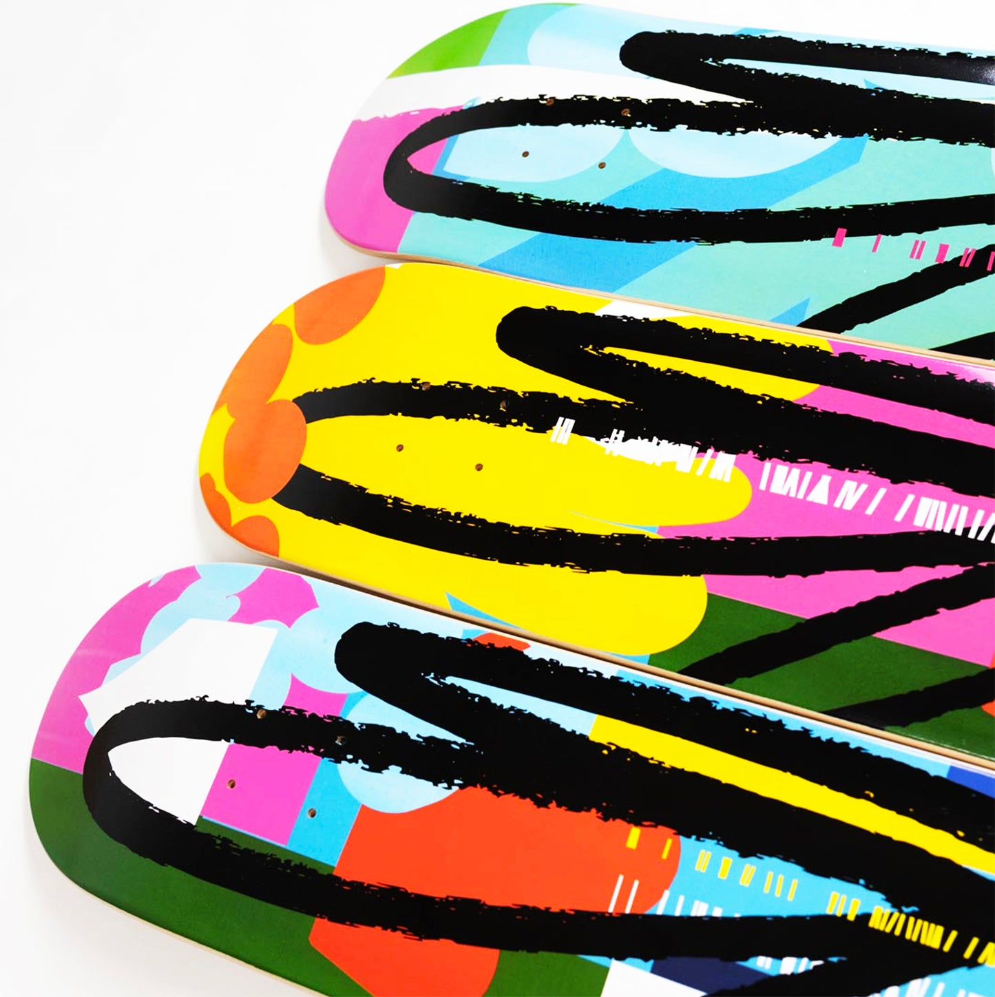 MASER x 1xRUN 'Sprout A + B + C'  (2021) Triptych Skateboard Deck Set