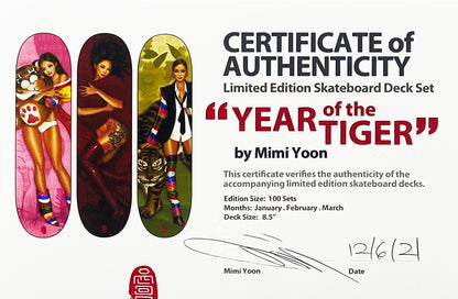 MIMI YOON 'January, February, March' (2021) Triptych Skateboard Deck Set