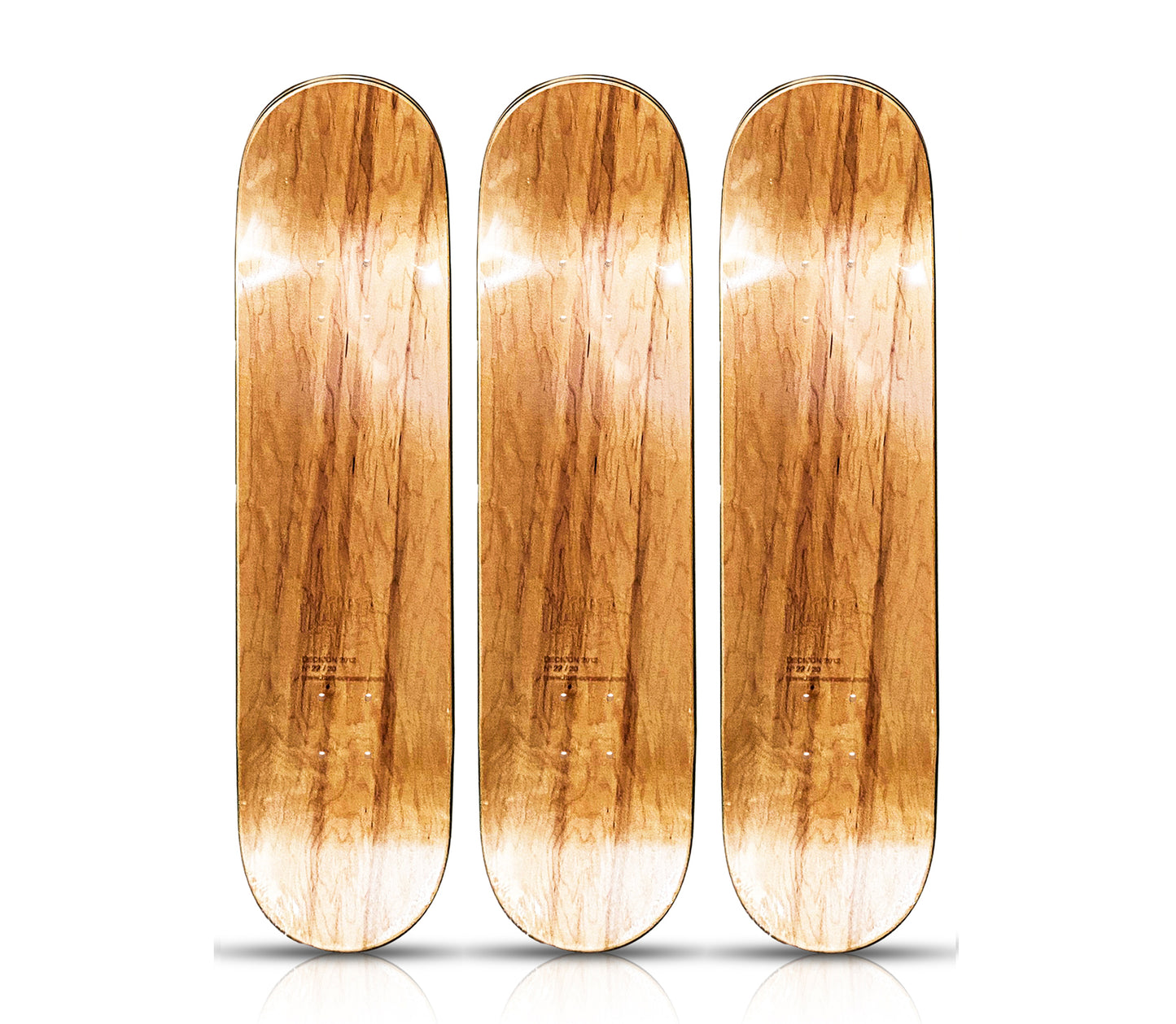 MOMIES x Deck-On 'Dégoulinant (Dripping) V2' (2012) Triptych Skateboard Deck Set