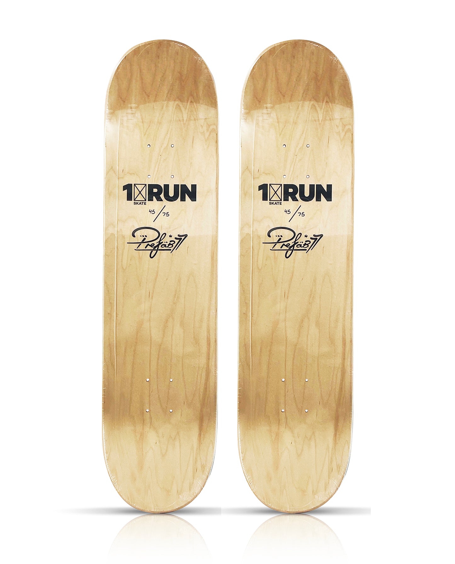 PREFAB 77 x 1xRUN 'Mask I + Mask II' (2022) Diptych Skateboard Deck Set
