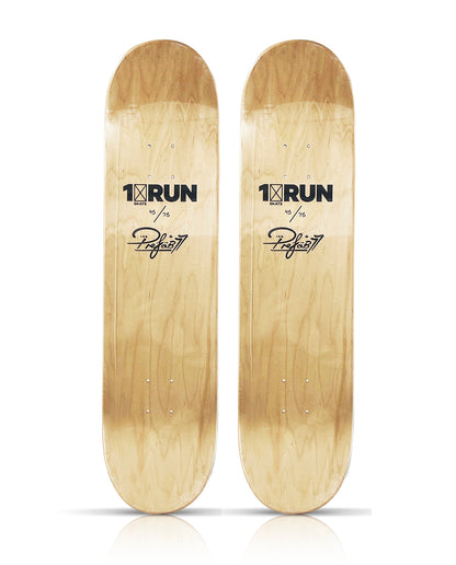 PREFAB 77 x 1xRUN 'Mask I + Mask II' (2022) Diptych Skateboard Deck Set