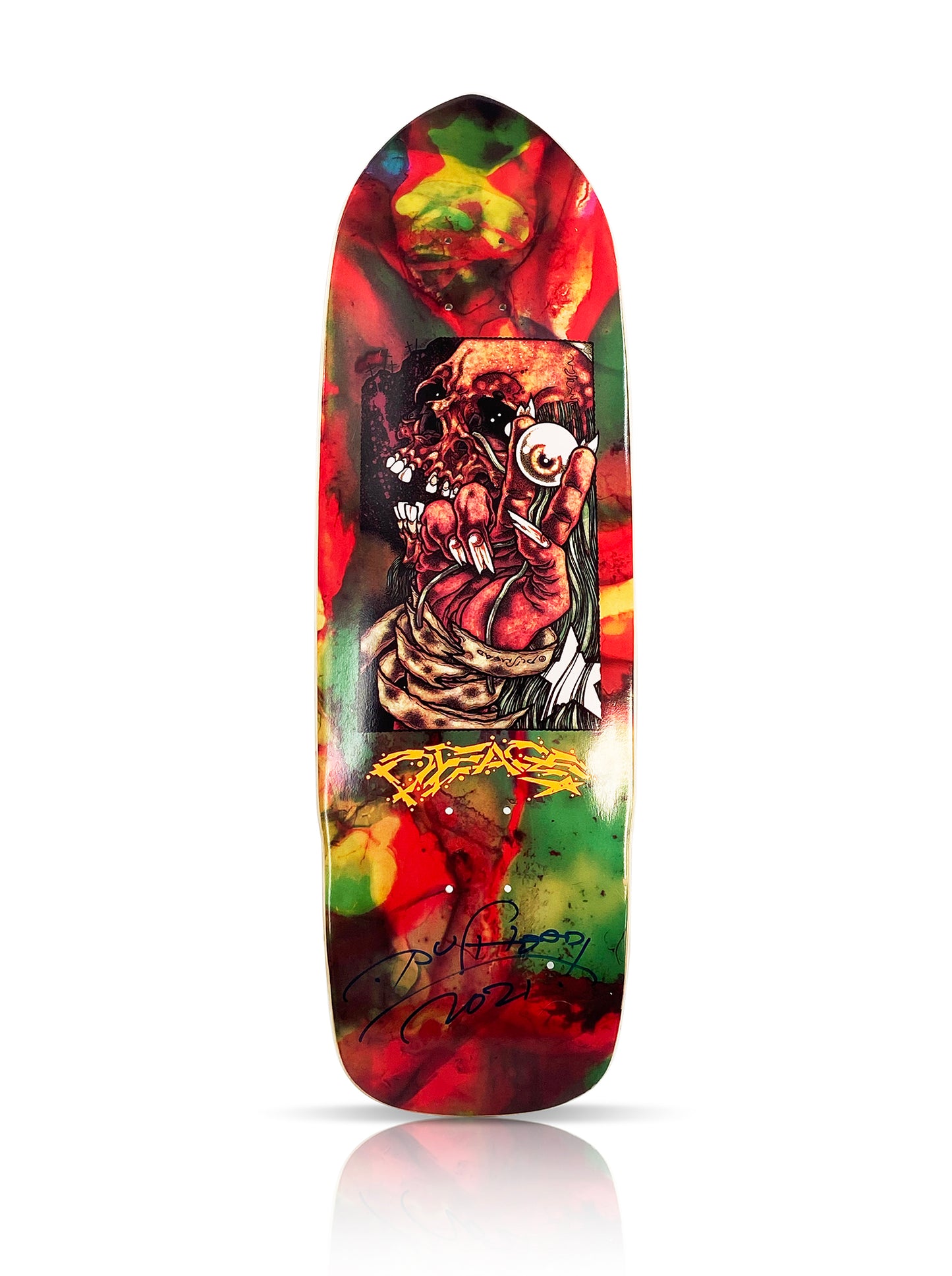 PUSHEAD x NTWRK 'Missing Piece Psyche (B)' (2021) Hand-Signed Skateboard Deck