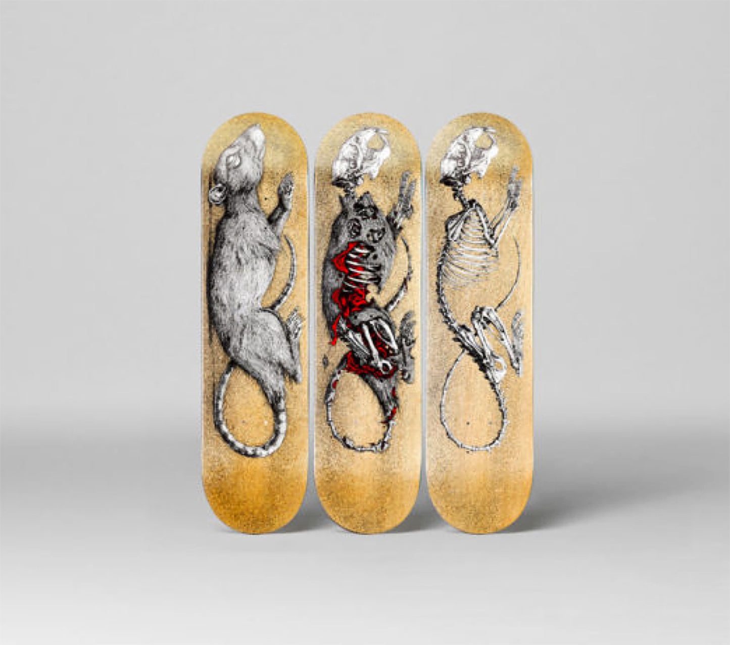 ROA x The Skateroom 'Decay' (2012) RARE Triptych Skateboard Deck Set