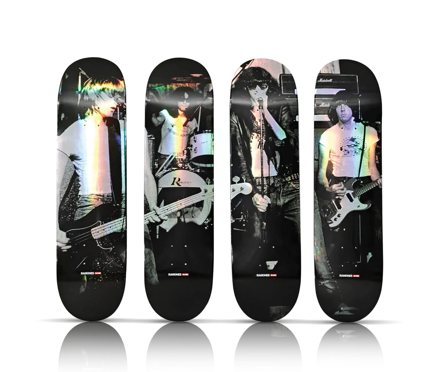 RAMONES x Globe 'CBGB's '76' (2022) Quadriptych Skate Deck Box Set (Foil)