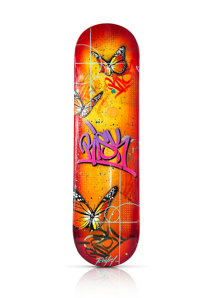 RISK 'Monarch' (2022) Hand-Painted/Signed Skateboard Deck