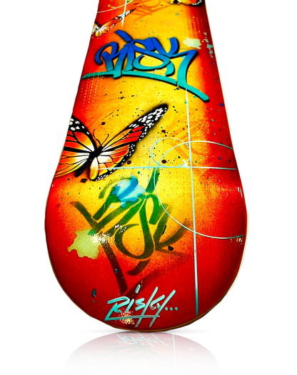 RISK 'Monarch' (2022) Hand-Painted/Signed Skateboard Deck