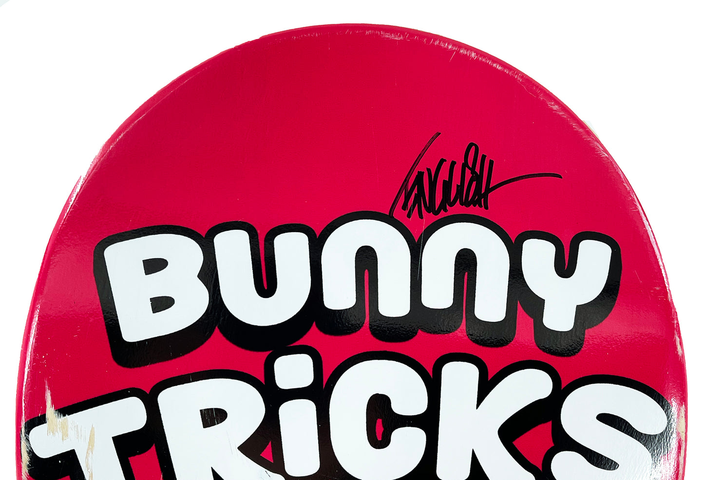 RON ENGLISH 'Bunny Tricks' (2019) Hand-Signed Skateboard Deck