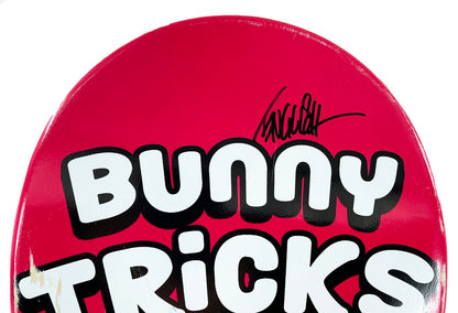 RON ENGLISH 'Bunny Tricks' (2019) Hand-Signed Skateboard Deck