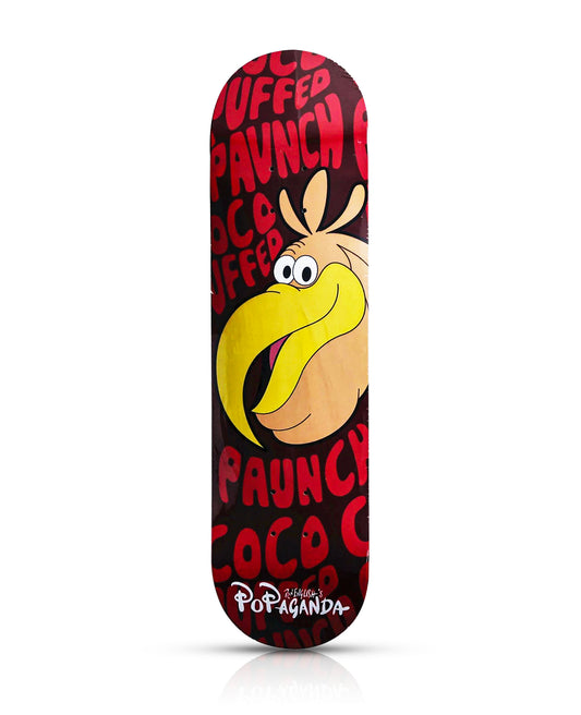 RON ENGLISH 'Coco Puffed Paunch' (2019) Hand-Signed Skateboard Deck