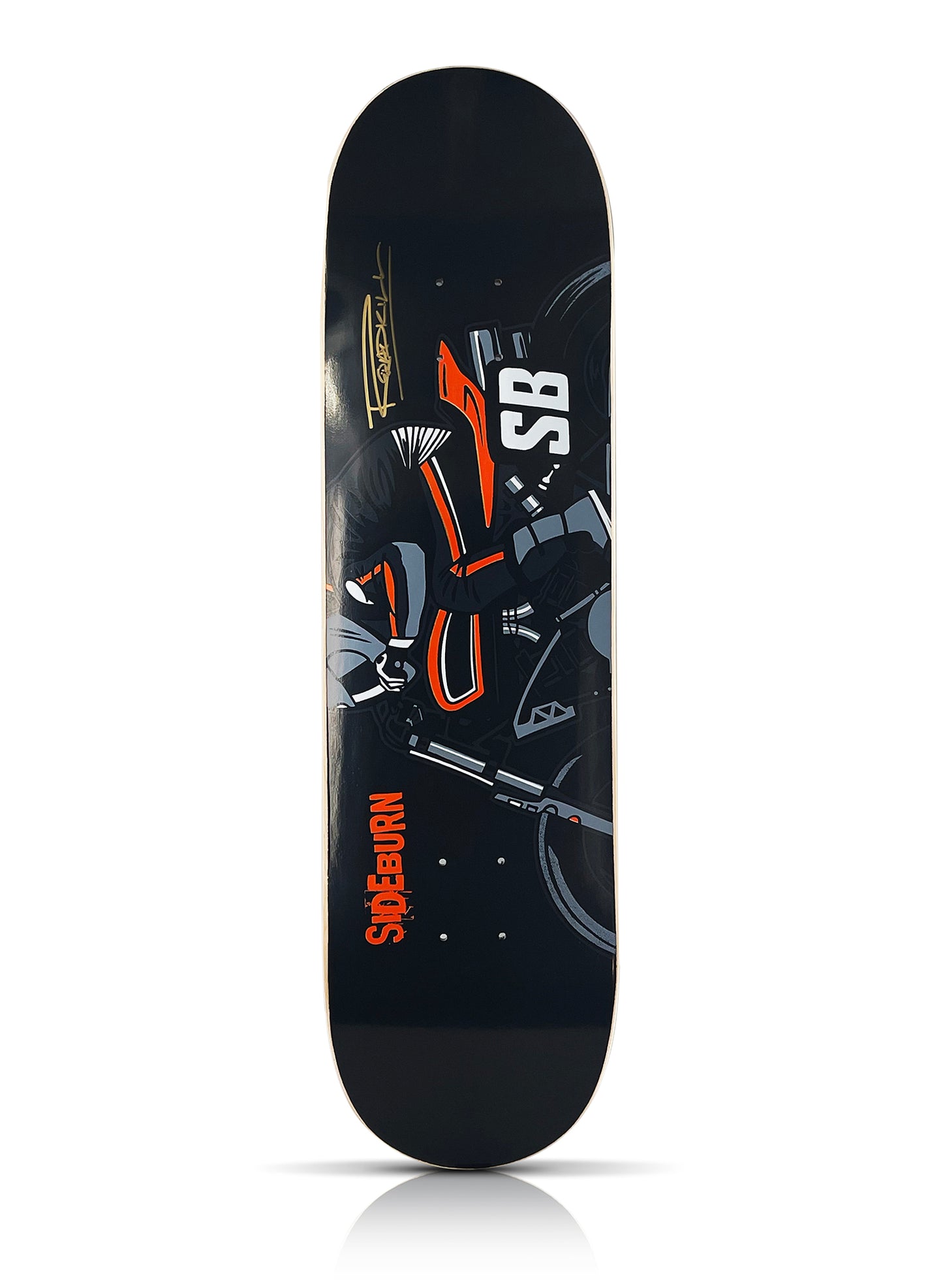 RYAN ROADKILL 'Sideburn Dallas' (2022) Hand-Signed Skateboard Deck