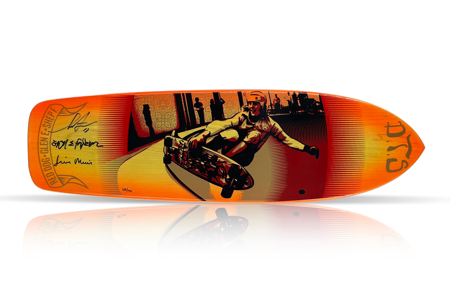 SHEPARD FAIREY x JIM MUIR '1977 Lost Board' (2013) RARE Hand-Signed Skateboard Deck