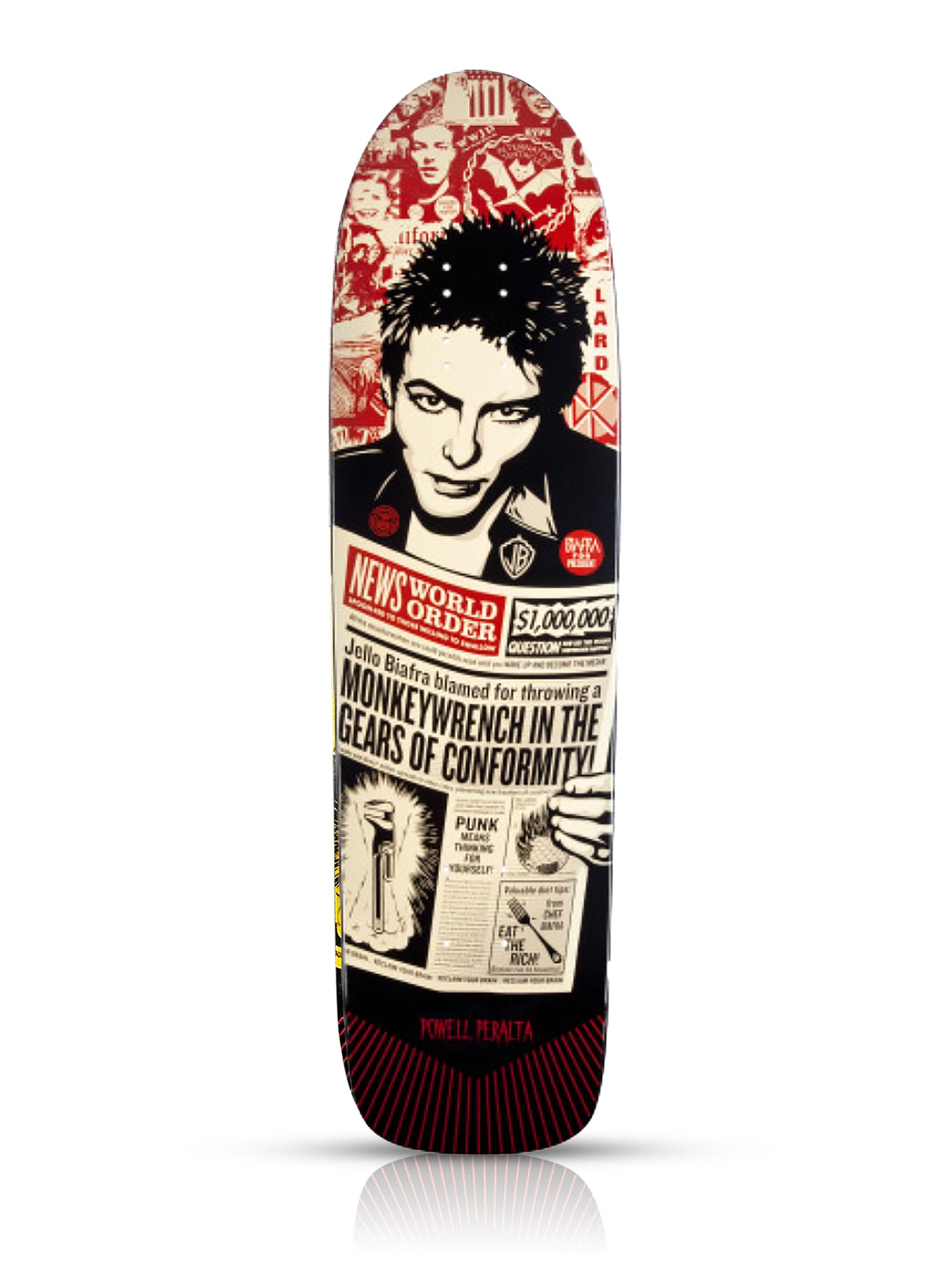 SHEPARD FAIREY 'Jello Biafra' (2013) Skateboard Deck (white)