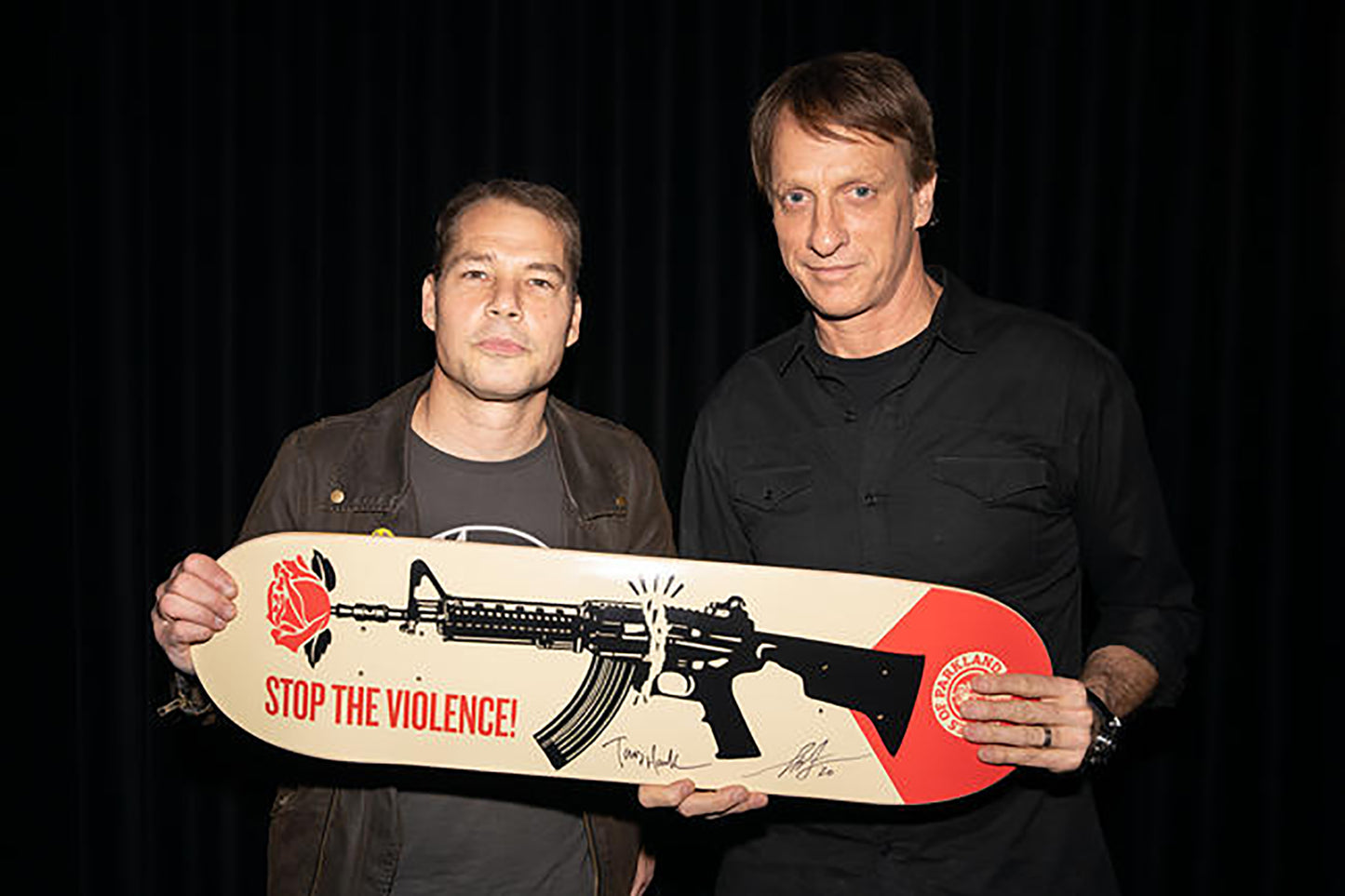 SHEPARD FAIREY x TONY HAWK 'Voices of Parkland' (2022) Skateboard Deck