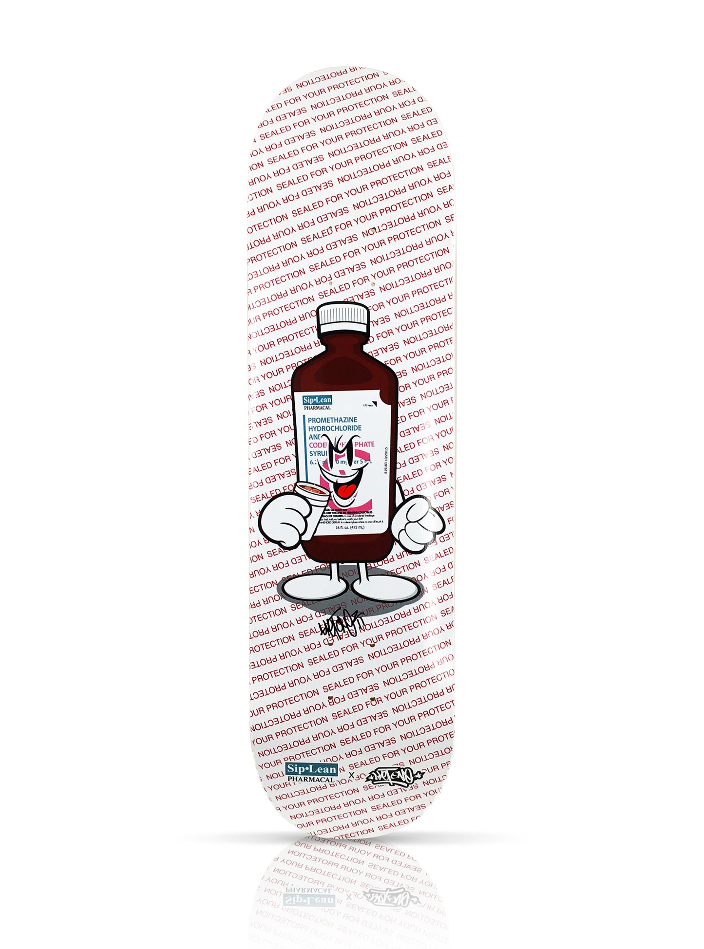 SKET ONE 'Sip•Lean Pharmacal' (2021) Hand-Signed Skateboard Deck