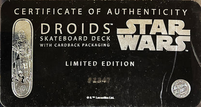 STAR WARS x Santa Cruz 'Droids' (2014) LE Skateboard Deck