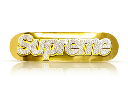 SUPREME 'Bling Box Logo' (2021) Skateboard Deck (gold)