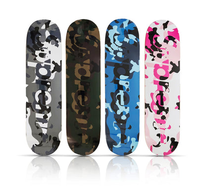 SUPREME 'Camo Logo' (2020) Quadriptych Skateboard Deck Set