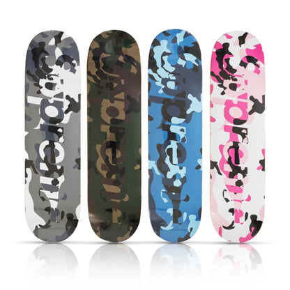 SUPREME 'Camo Logo' (2019) Skateboard Deck (snow grey)