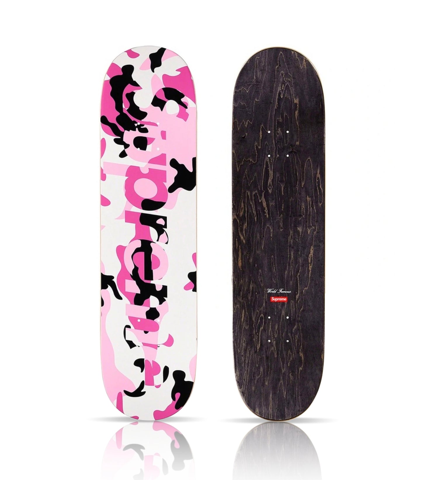 SUPREME 'Camo Logo' (2019) Skateboard Deck (pink)