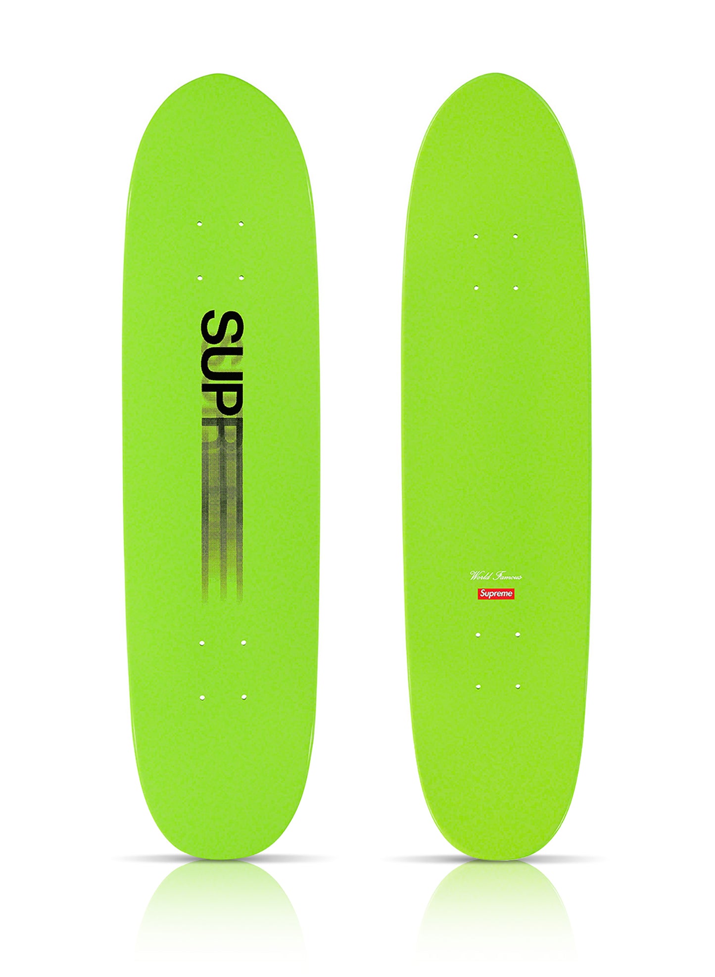 SUPREME 'Motion Logo' (2020) Cruiser Skateboard Deck (lime)