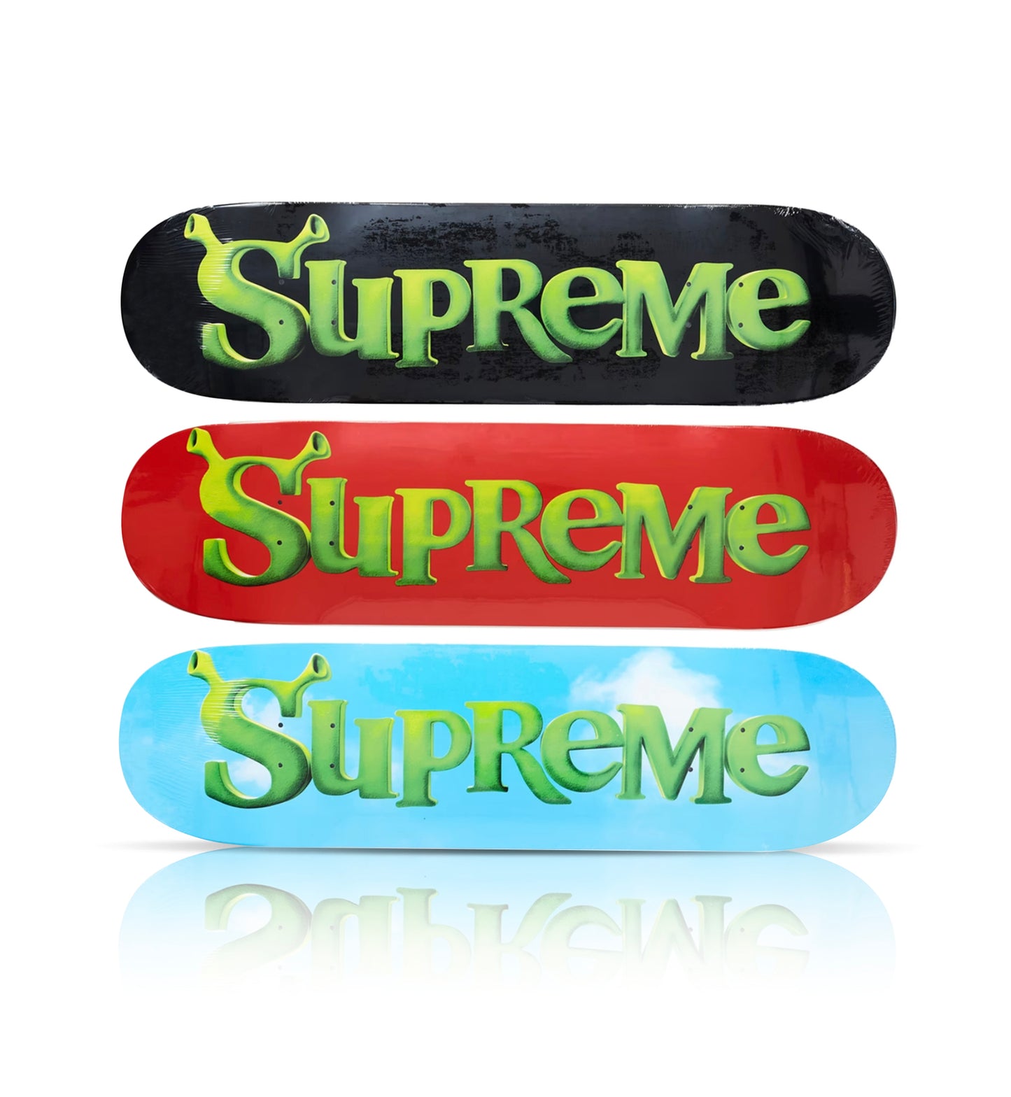 SUPREME 'Shrek' (2021) Skateboard Deck (red)