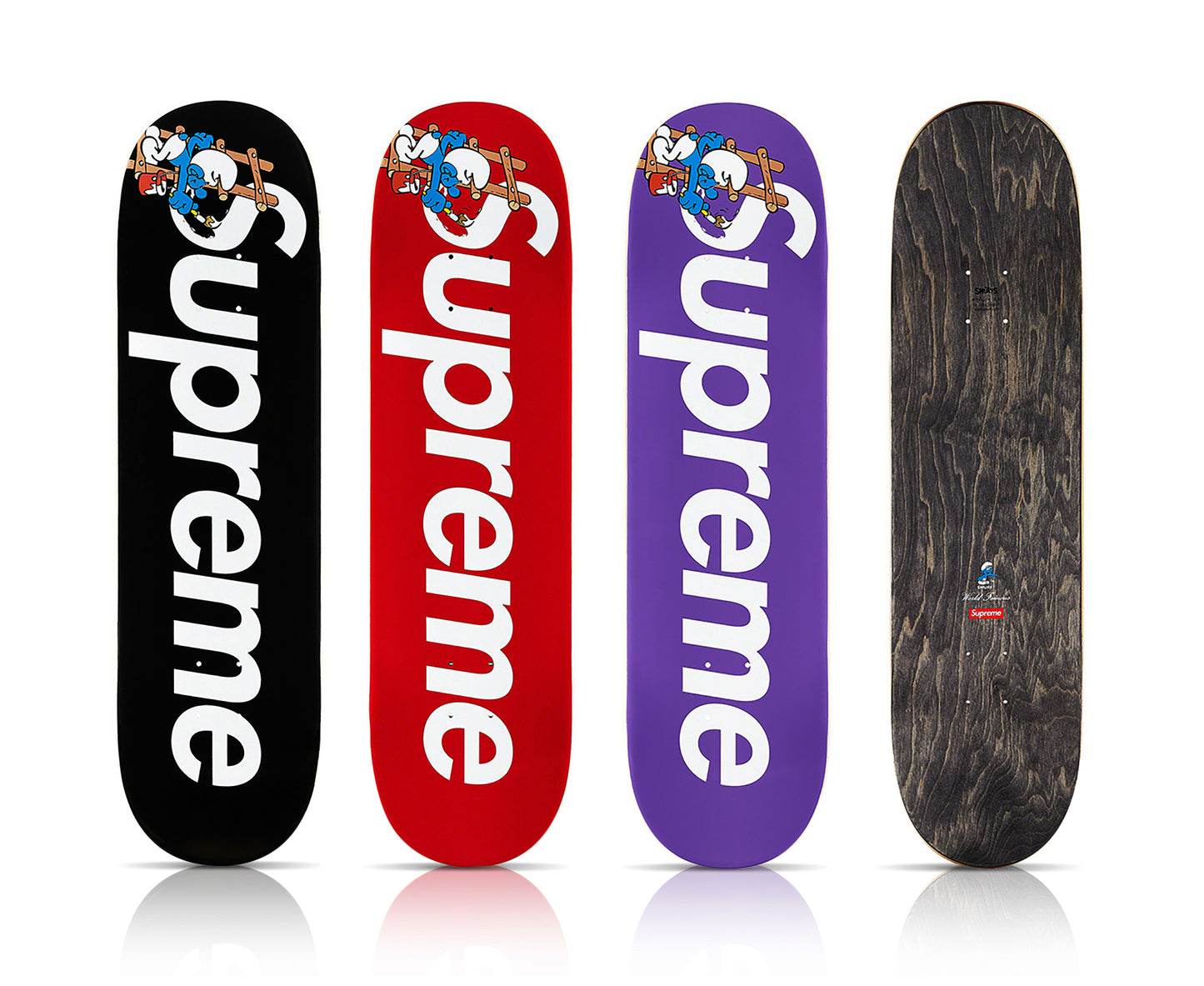 SUPREME 'The Smurfs' (2020) Triptych Skateboard Deck Set